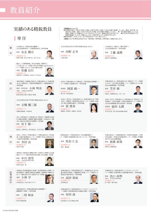 2023年度中央大学法科大学院ガイドブック